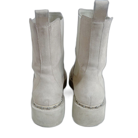 Vince Camuto Meenday Women's Chelsea Boot Lug Sole Cream Suede Size 9 - Picture 8 of 8
